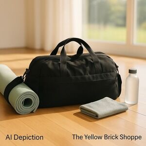 KYODAN Women's Black Duffle Bag Gym Tote Travel Carry‎ On Lightweight NWT